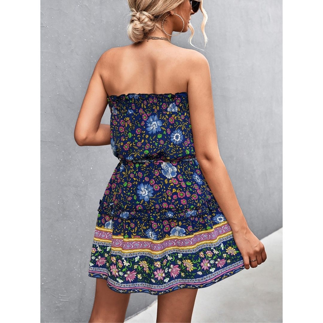 Sienna™ Bohemian Frill Trim Strapless Dress