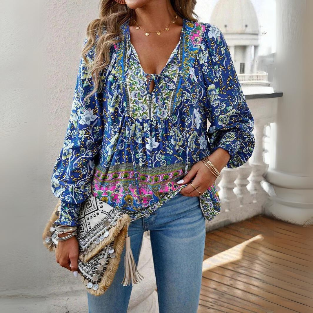 Ashley - Bohemian Chiffon Top