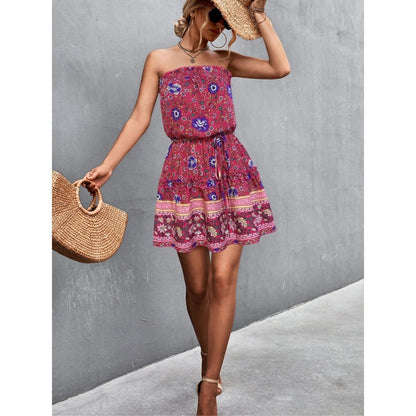 Sienna™ Bohemian Frill Trim Strapless Dress