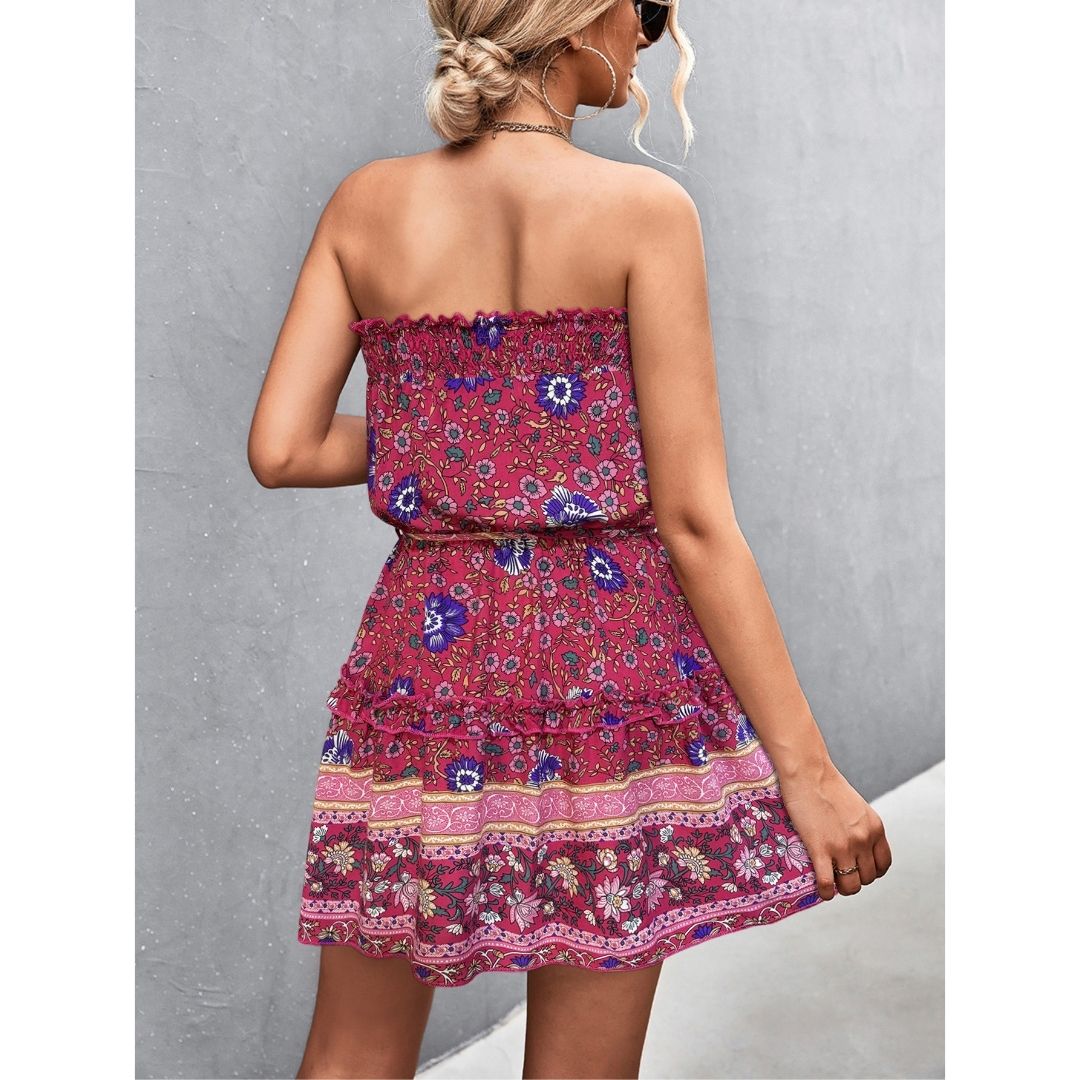 Sienna™ Bohemian Frill Trim Strapless Dress