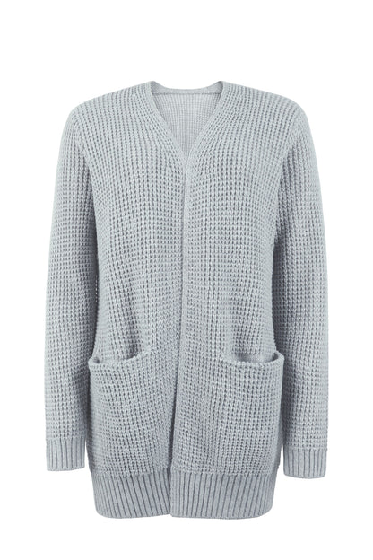 Tatiana - Long Sleeve Knitted Cardigan With Pockets