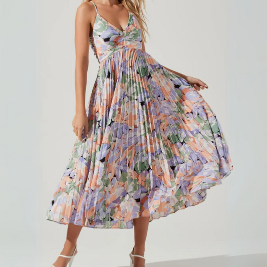 Anila - Pleated Chiffon Dress