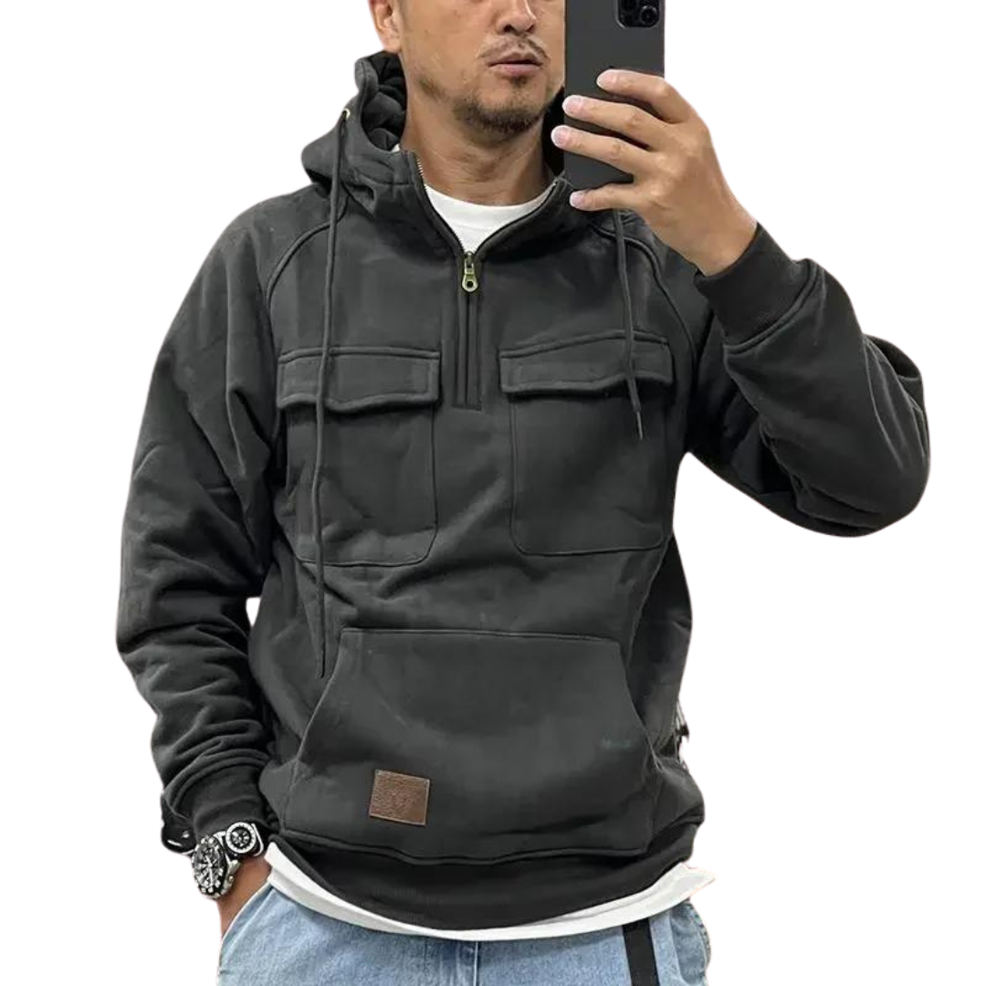 Wesley - Fleece Lined Quarter Zip Hoodie