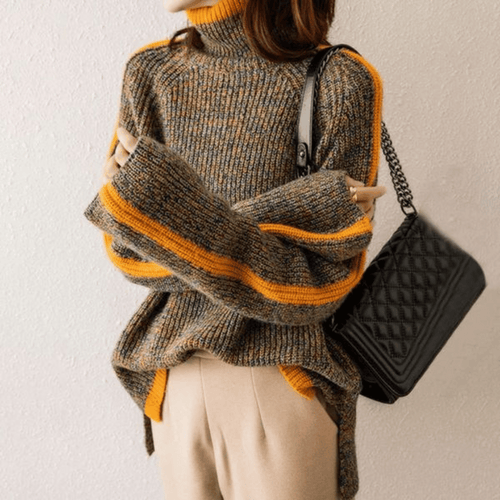 Ravelyn - Melange Knit Turtleneck