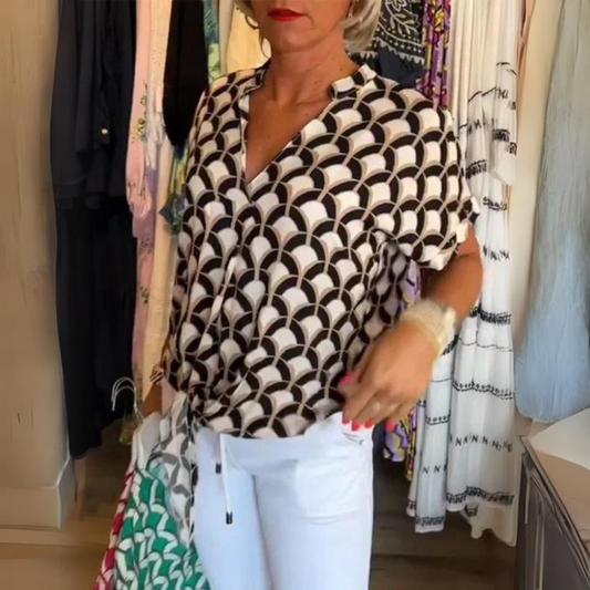 Mcartney - Stylish V-Neck Print Shirt