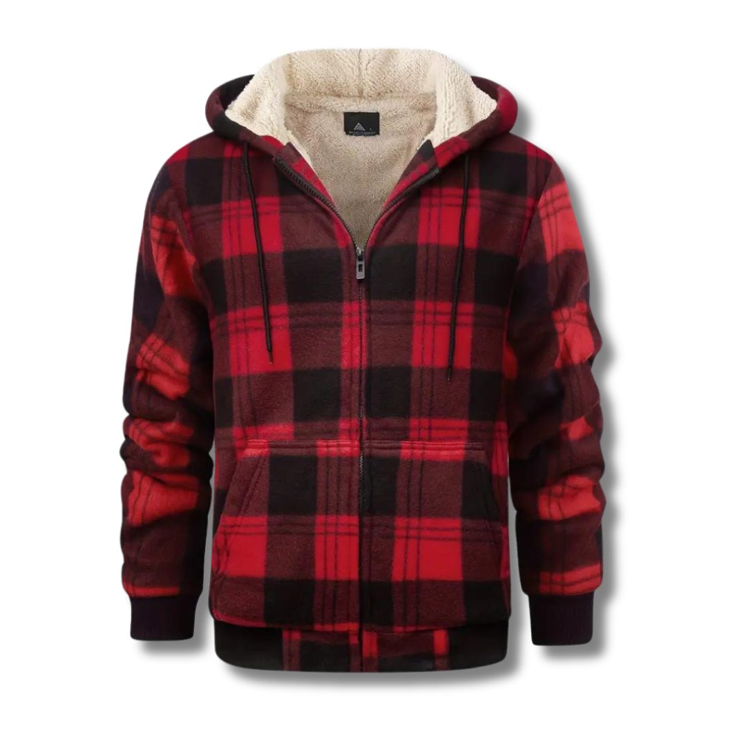 Dereck - Classic Plaid Zip Up Jacket