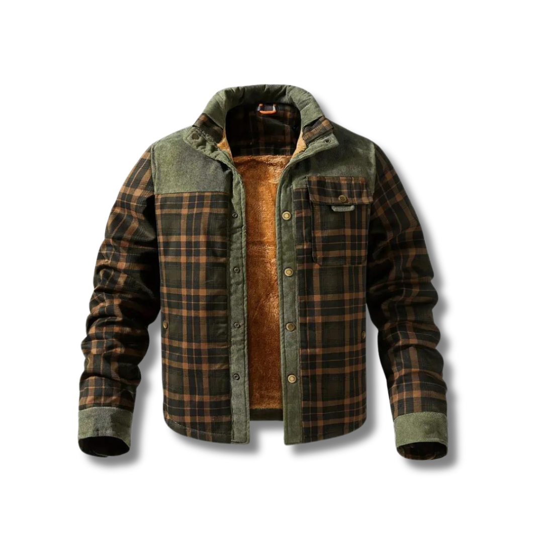 Lorenzo - Retro Plaid Fleece Coat