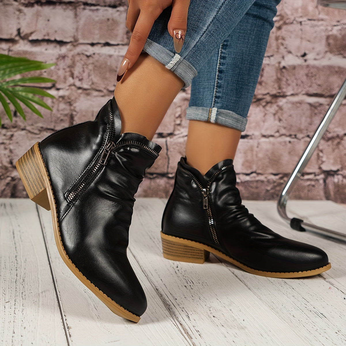 Nisi - Stylish Block Heel Boots