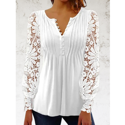 Elise™ Lace Sleeve Tunic Blouse