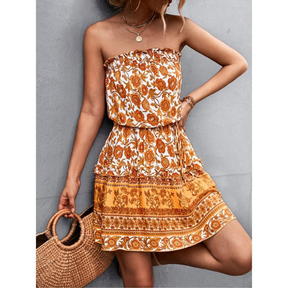 Sienna™ Bohemian Frill Trim Strapless Dress