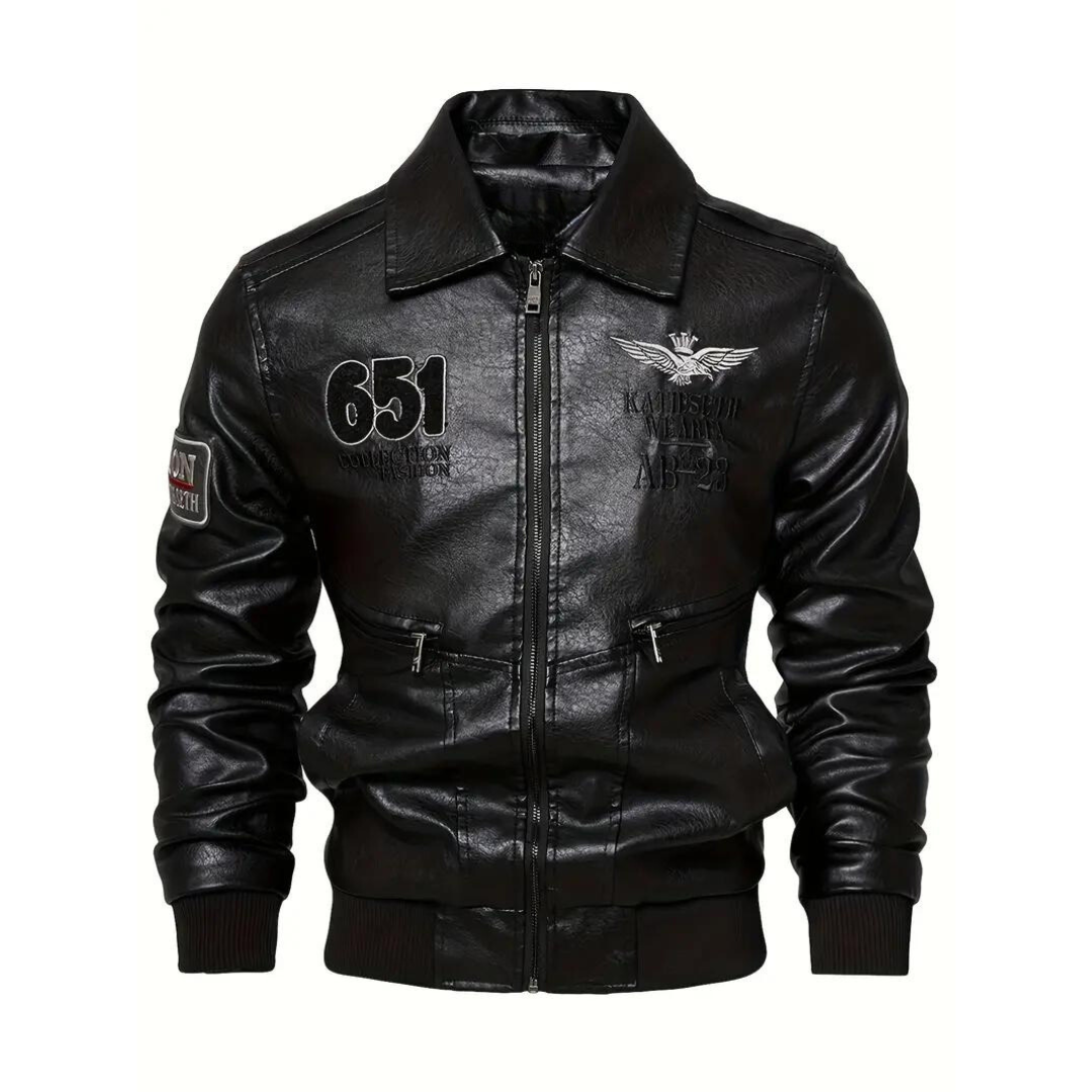 Godfrey - Leather Bomber Jacket