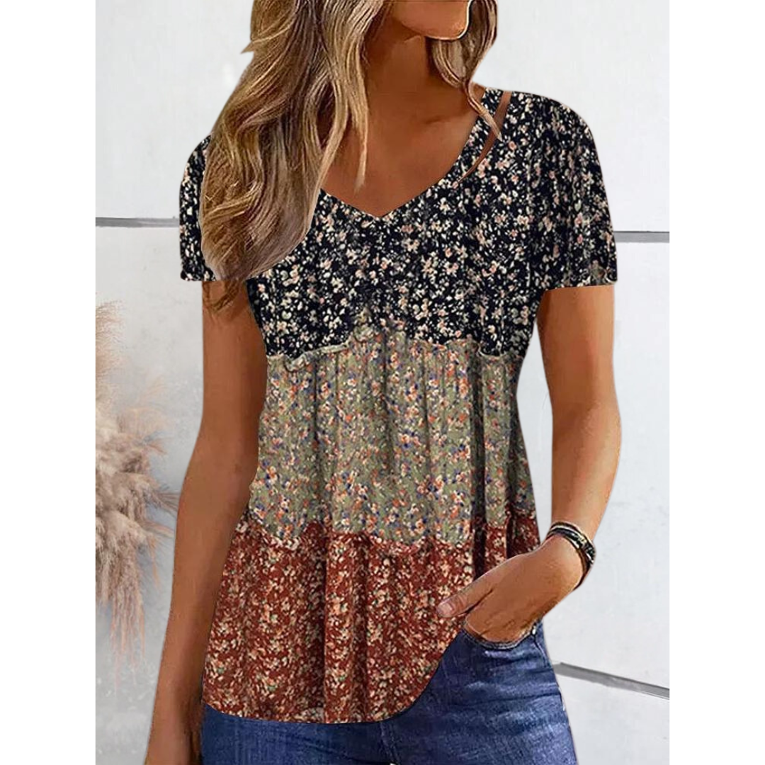 Luna™ Boho Chic Short Sleeve Top.