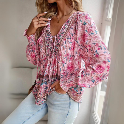 Ashley - Bohemian Chiffon Top