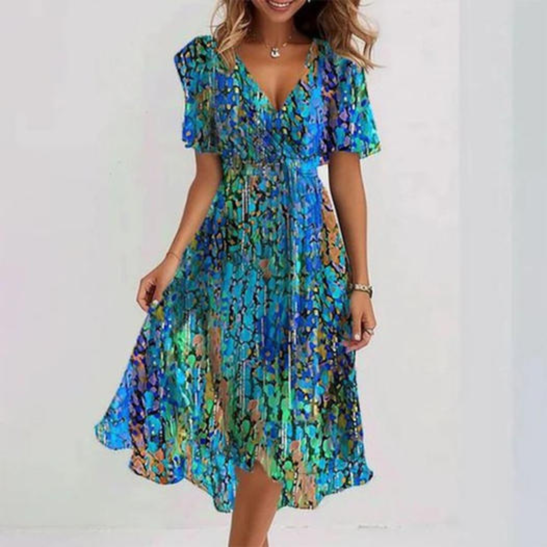 Seraphina™ Floral Chiffon Midi Dress