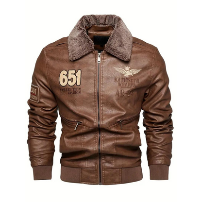 Godfrey - Leather Bomber Jacket