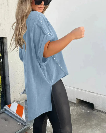 Hannah - Studded Oversized Tee