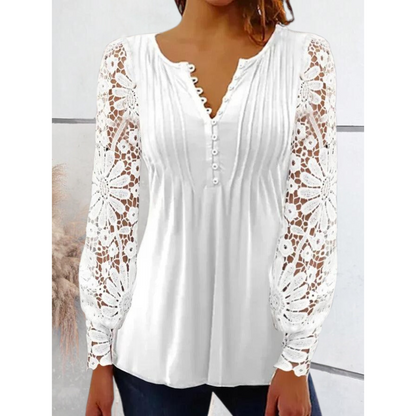 Elise™ Lace Sleeve Tunic Blouse