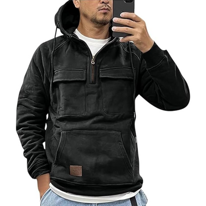 Wesley - Fleece Lined Quarter Zip Hoodie