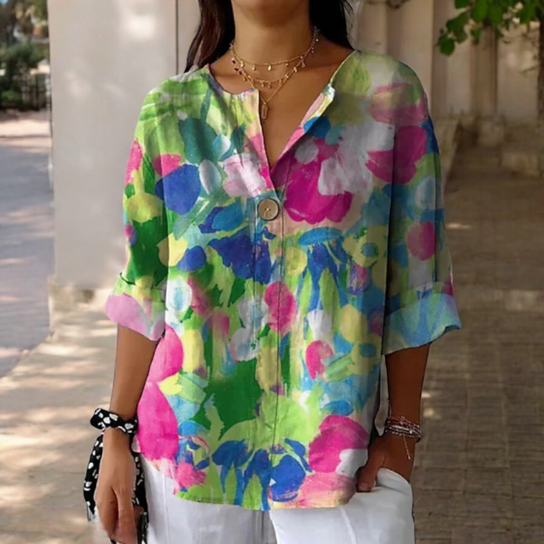 Lara - Blouse with Floral Print