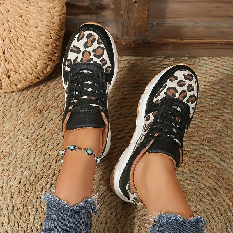 Elissa - Leopard Print Sneakers