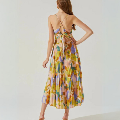 Anila - Pleated Chiffon Dress