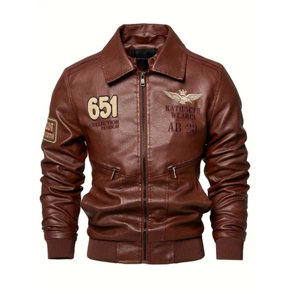 Godfrey - Leather Bomber Jacket