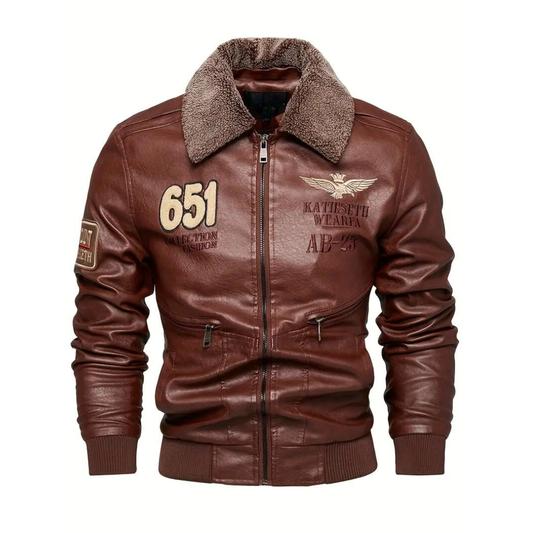 Godfrey - Leather Bomber Jacket