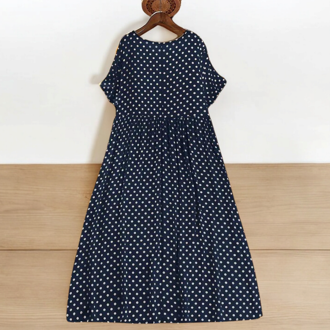 Essie - Rayon Polka dot Maxi Dress