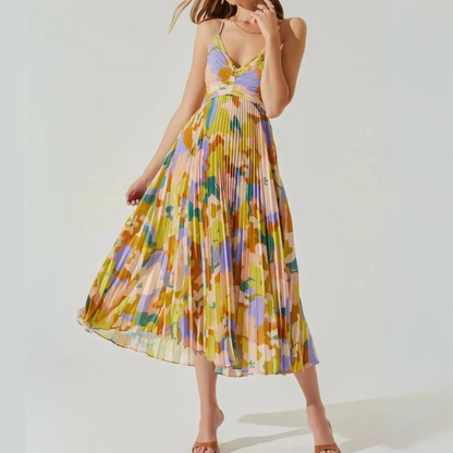 Anila - Pleated Chiffon Dress