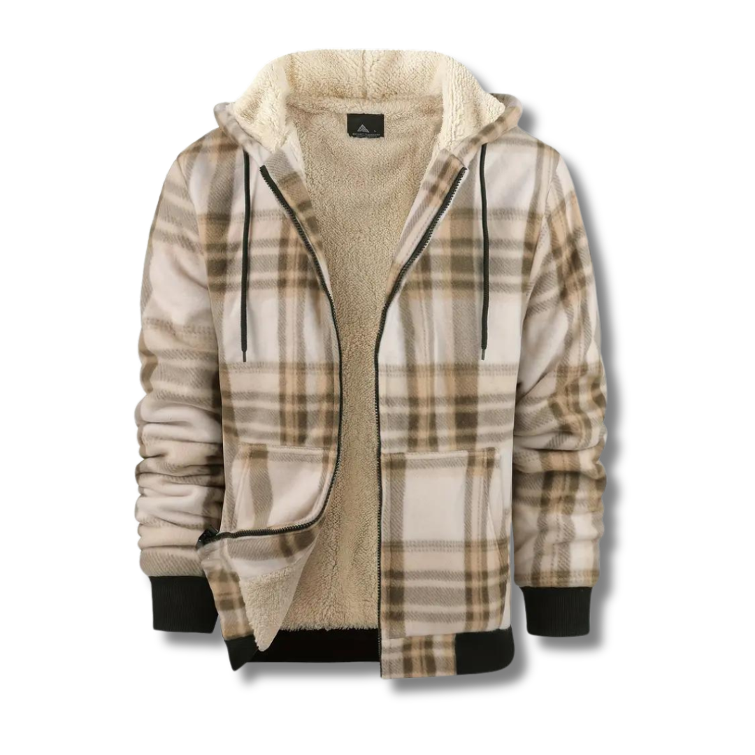 Dereck - Classic Plaid Zip Up Jacket