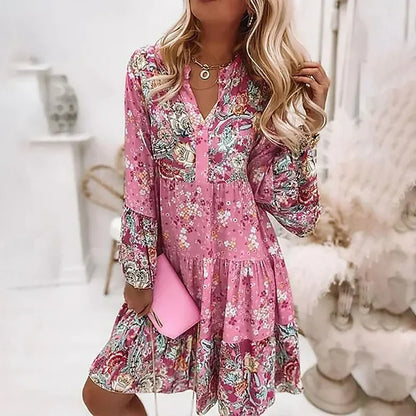 Miara - Stylish Ruffled Floral Dress