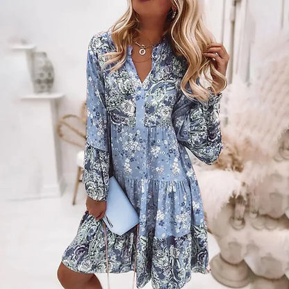 Miara - Stylish Ruffled Floral Dress