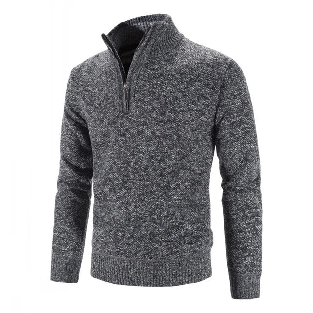 Vincent - Cross Knitted Quarter Zip Sweater