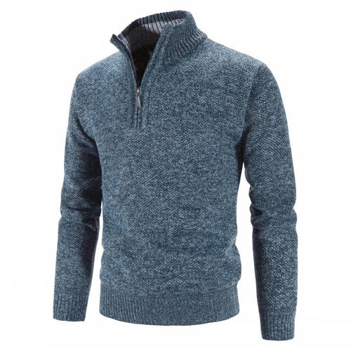 Vincent - Cross Knitted Quarter Zip Sweater