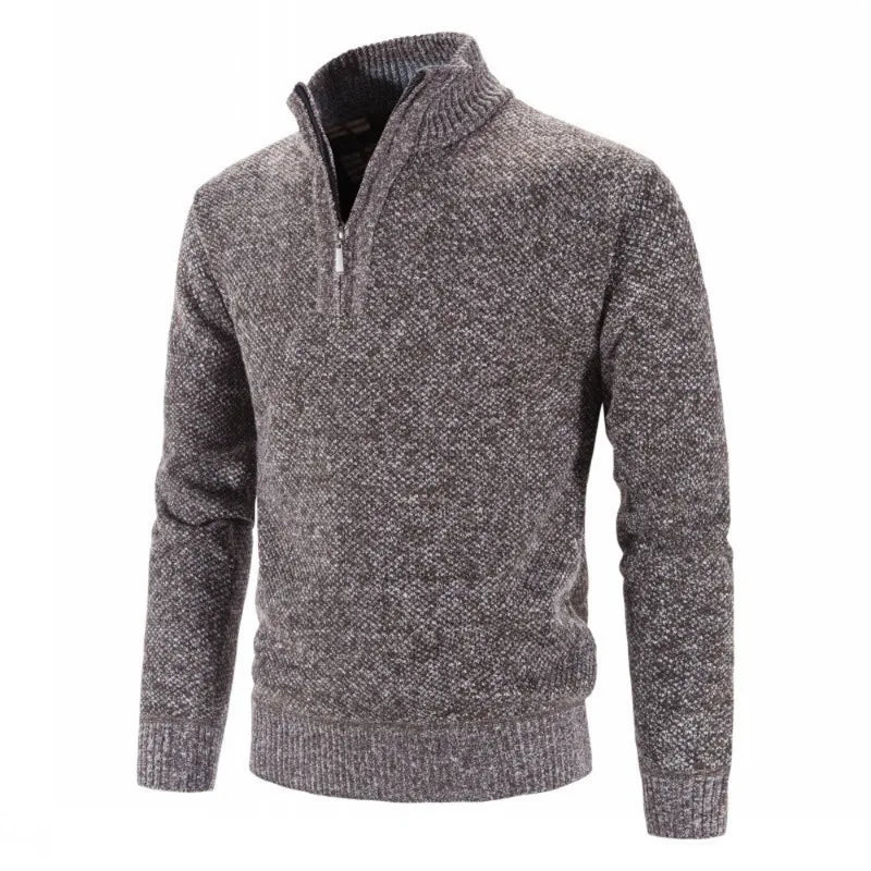 Vincent - Cross Knitted Quarter Zip Sweater