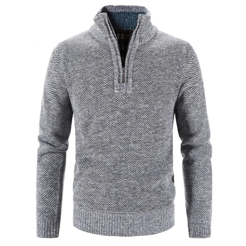 Vincent - Cross Knitted Quarter Zip Sweater