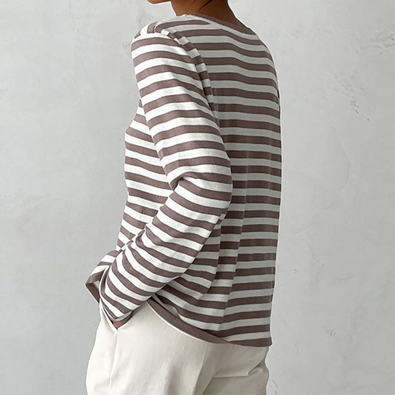 Diana - Stylish Striped Sweatshirt