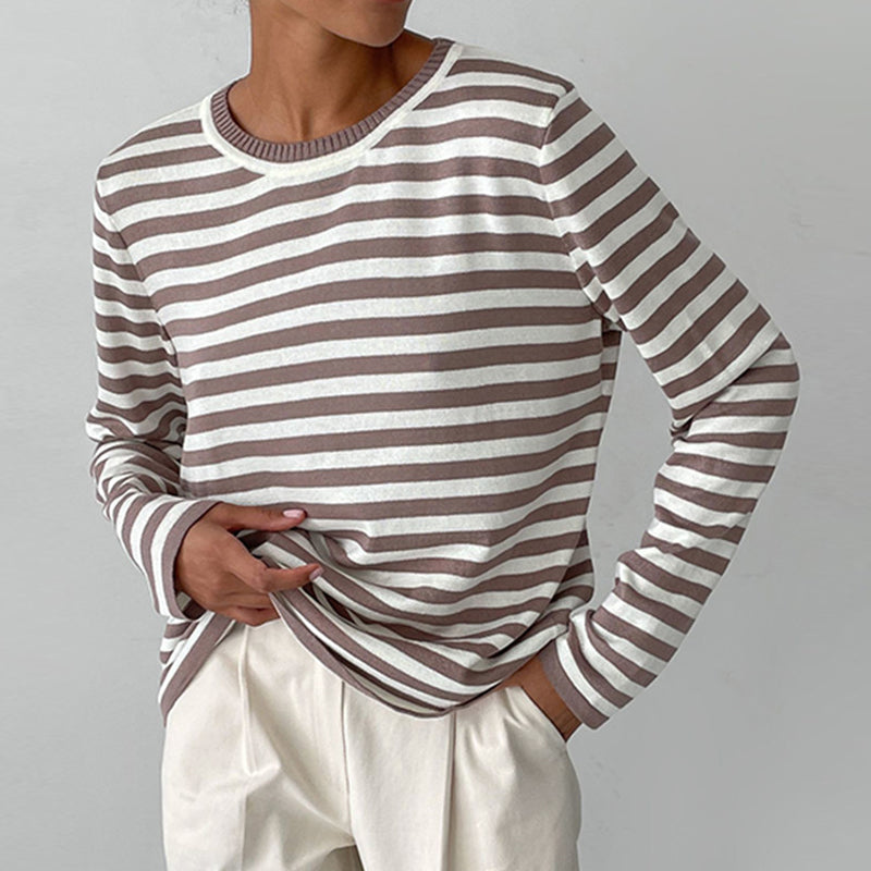 Diana - Stylish Striped Sweatshirt