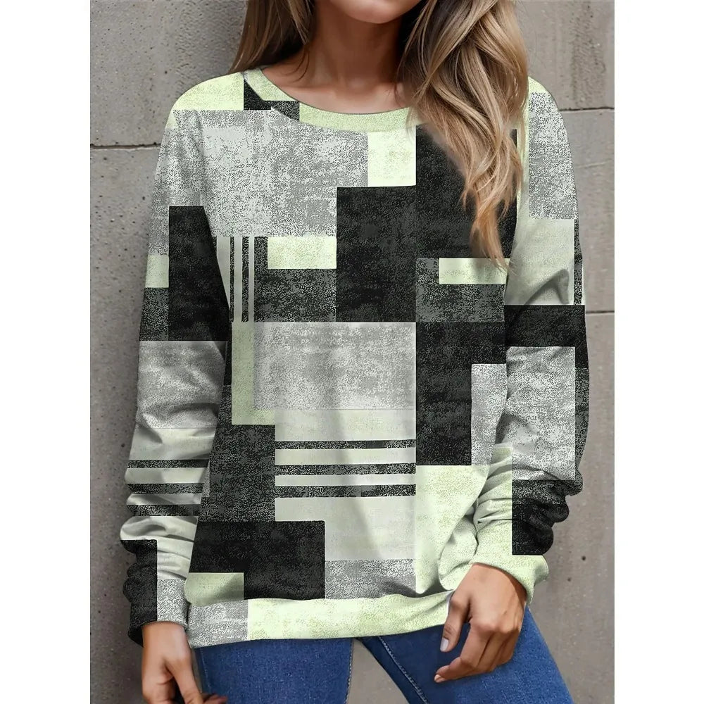 Ethla™ - Sweatshirt met kleurblokken in vintage stijl