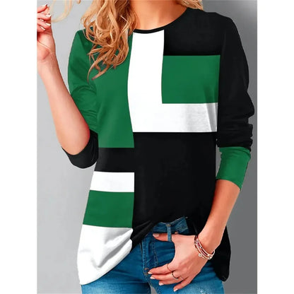 Ethla™ - Sweatshirt met kleurblokken in vintage stijl