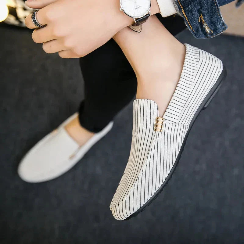 Carlos - Canvas Stripe Loafers