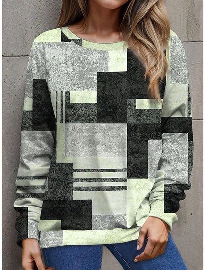 Ethla™ - Sweatshirt met kleurblokken in vintage stijl