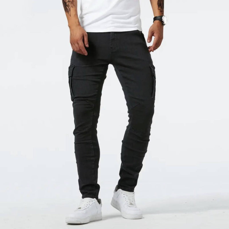 Nathan - Stretchy Cargo Jeans