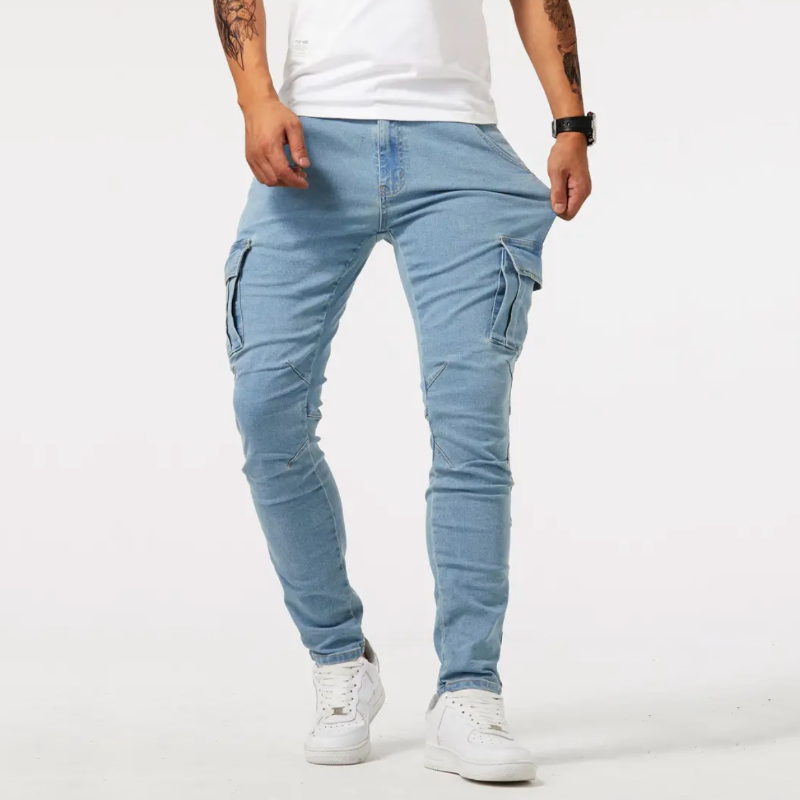 Nathan - Stretchy Cargo Jeans