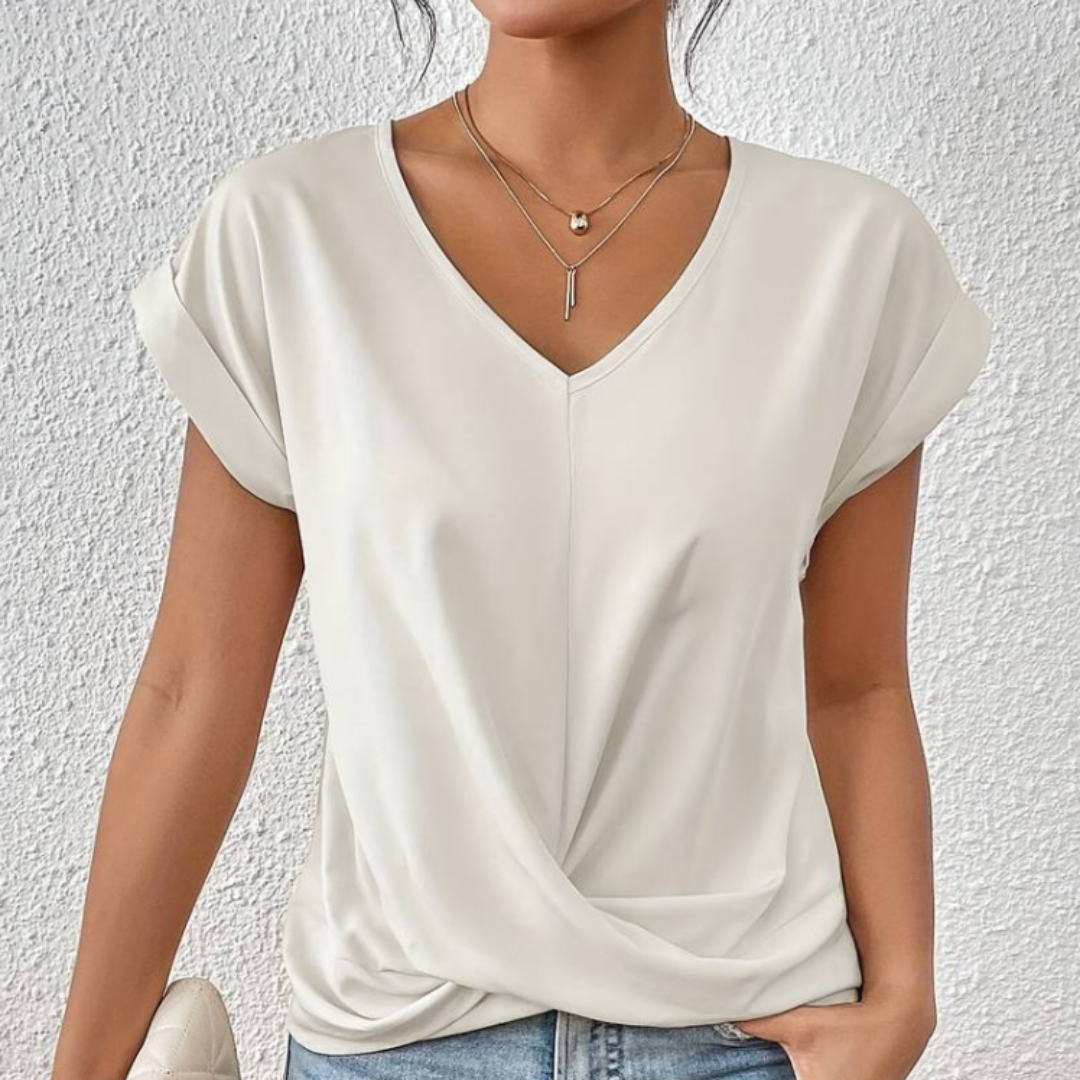 Skye - Satin V-Neck Top