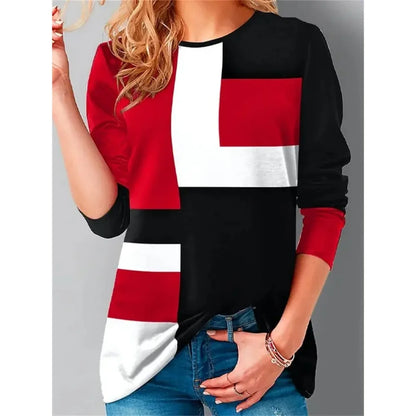 Ethla™ - Sweatshirt met kleurblokken in vintage stijl