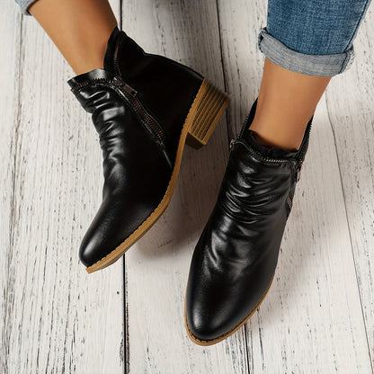 Nisi - Stylish Block Heel Boots