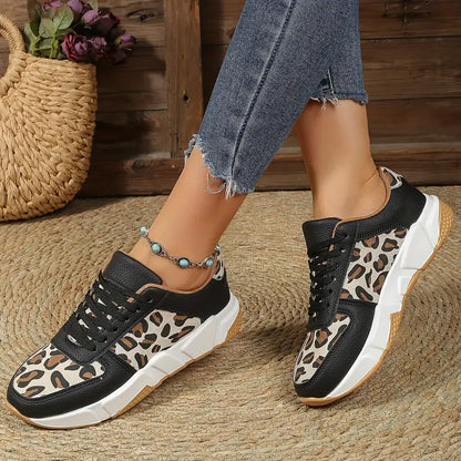 Elissa - Leopard Print Sneakers