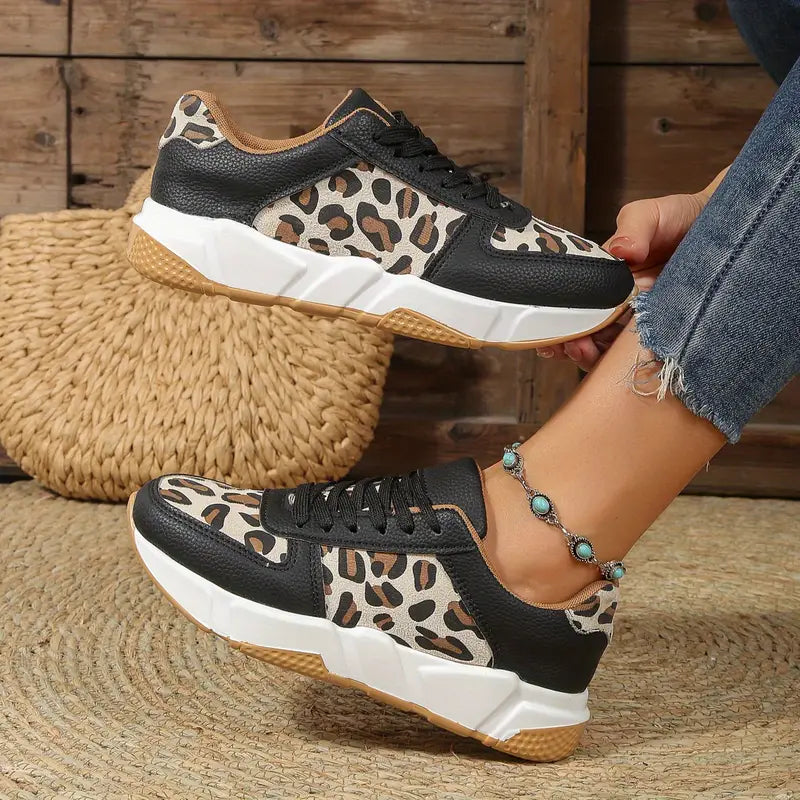 Elissa - Leopard Print Sneakers