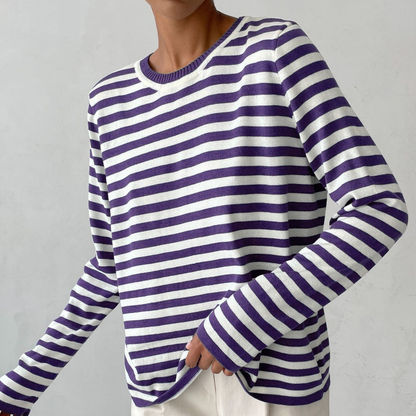 Diana - Stylish Striped Sweatshirt